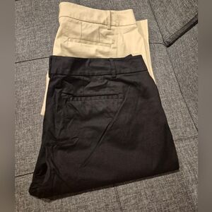 Chic Black and Tan Trouser Shorts Set